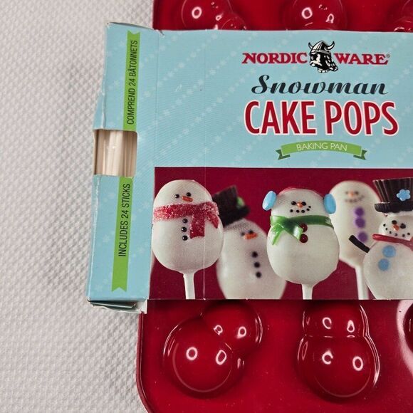 NEW Nordic Ware Snowman Cake Pops Baking Pan - Picture 2 of 3